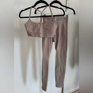 Kith Tan Sports Bra & Leggings Matching Set, size XS
